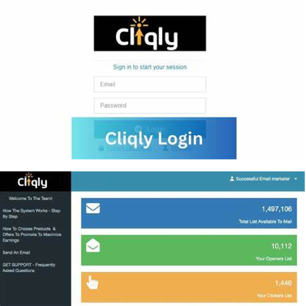 cliqly log in